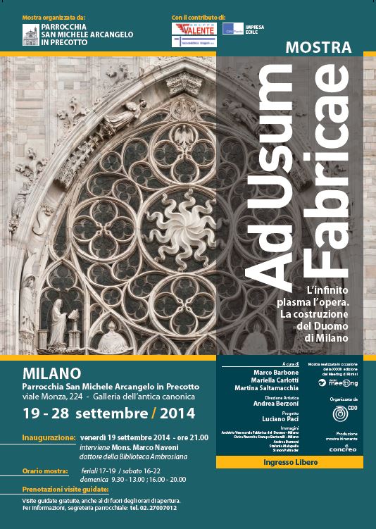 Featured image for “Ad Usum Fabricae L’infinito plasma l’opera: la costruzione del Duomo di Milano”