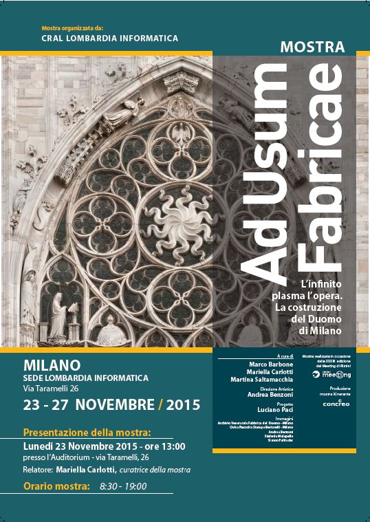 Featured image for “Ad Usum Fabricae L’infinito plasma l’opera: la costruzione del Duomo di Milano”